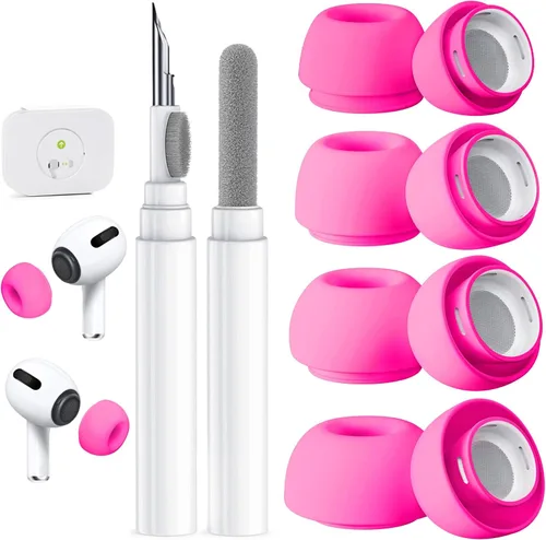 Miniatura 39 de 4 pares de puntas de repuesto para AirPods Pro 2ª/1ª generación con kit limpiador, orificio de reducción de ruido y pantalla protectora contra