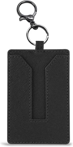 Tarjetero de cuero genuino con llavero, funda protectora antiarañazos compatible con el modelo 3 Y