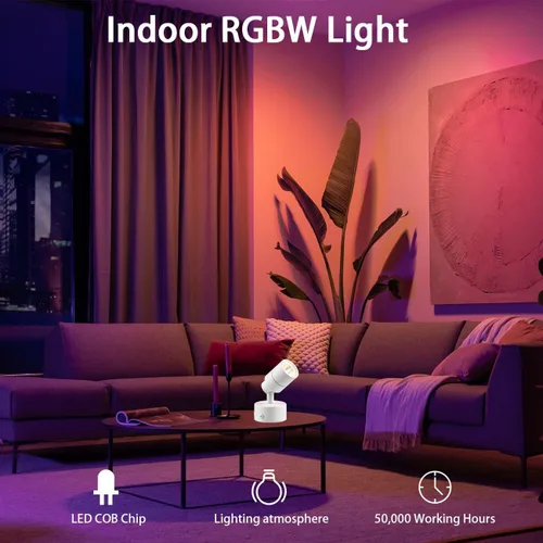 Miniatura 4 de Foco LED multiusos moderno para escritorio o montaje en pared, luz LED portátil con interruptor de encendido/apagado, bombilla GU10 cable blanco