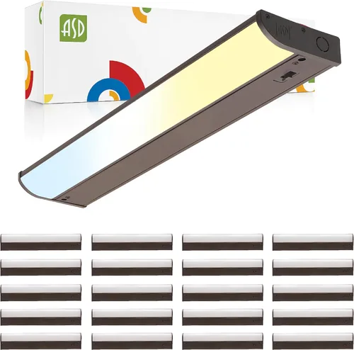 Miniatura 9 de ASD Iluminación LED para debajo del gabinete, 9 pulgadas, 3 W, 202 LM, luces regulables cableadas para debajo del gabinete para cocina, 3000 K