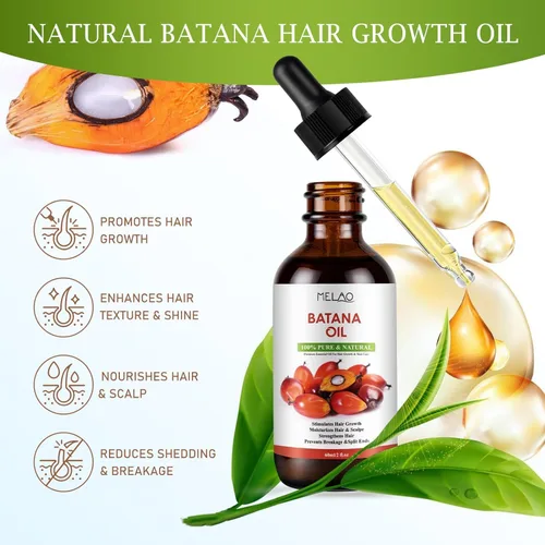 Miniatura 3 de Aceite de batana para el crecimiento del cabello 100% puro y natural, elimina las puntas abiertas, mejora el brillo del cabello y la piel, nutre