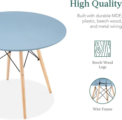 Miniatura 5 de Best Choice Products Juego de 5 piezas para comedor, juego compacto de mesa y sillas de estilo moderno de mediados de siglo para el hogar