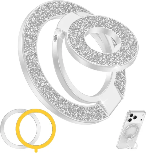 Miniatura 11 de Anillo magnético para teléfono MagSafe Grip, soporte magnético de doble cara para iPhone Air 17 16 16e 15 14 13 12 Pro Max Mini Plus, soporte
