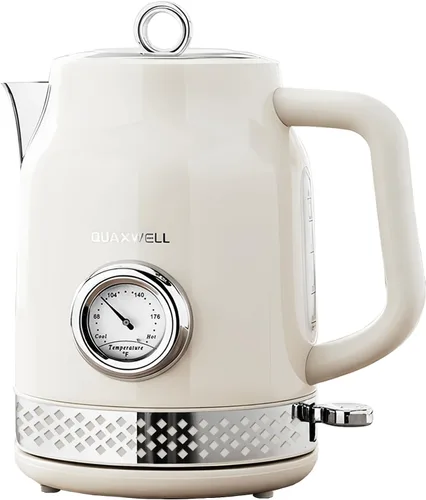 Miniatura 9 de Hervidor eléctrico retro de 1.7L, hervidor de té de acero inoxidable 304 con medidor de temperatura, hervidor de agua de ebullición rápida de 1500W