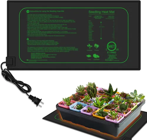 GYTF Alfombrilla térmica para plántulas de 21 vatios, almohadilla térmica hidropónica cálida estándar MET para jardinería interior, duradera e
