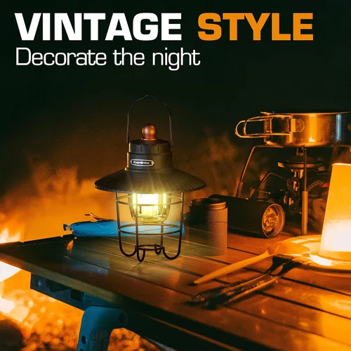 Miniatura 5 de Linterna de camping LED EverBrite, linterna recargable USB C con 3 modos de luz, linternas vintage para exteriores con función de banco de energía