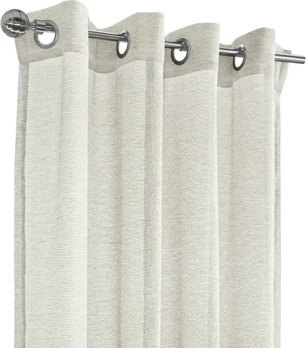 Miniatura 3 de Loft Living Blakely - Cortina transparente con textura de lino sintético, 52 x 84 pulgadas, color gris