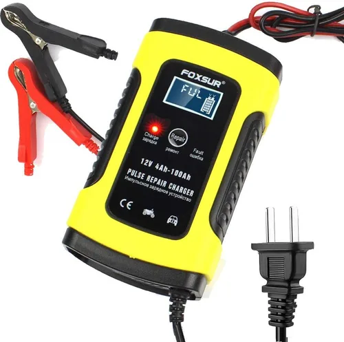 Mantenedor de cargador de batería inteligente automotriz de 12 V y 5 amperios para automóvil, motocicleta, RV, SUV, cortacésped, barco, RV, SUV, ATV