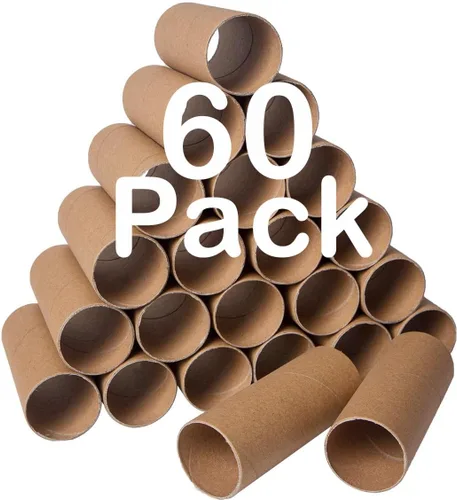 Miniatura 9 de Paquete de 120 tubos de cartón grueso para manualidades, rollos de manualidades, tubos redondos de cartón, tubos de manualidades, rollos de papel