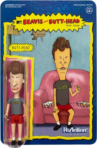 Super7 Figura de Reacción de Beavis y Butt-Head ead - Butt-Head 3.75 pulgadas Figura de Reacción