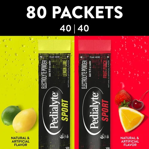 Miniatura 2 de Pedialyte Estación de hidratación de paquetes de polvo de electrolitos deportivos, paquete variado, 80