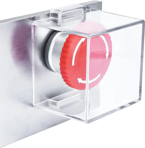 Miniatura 18 de 4 protectores de plástico transparente para interruptor de botón, a prueba de polvo, pomo de parada de emergencia para botón de encendido de 0.866