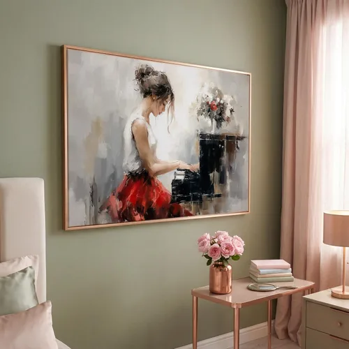 Miniatura 27 de LuxeWood Arte de Pared Musical en Lienzo - Impresiones Temáticas Musicales Medianas y Grandes para Sala de Estar, Oficina, Estudio, Airbnb