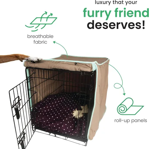 Miniatura 5 de Molly Mutt Wild Horses - Funda para jaula de perro, funda de lona 100% algodón con 2 paneles enrollables, ideal para jaula de perro o gato, Caballos