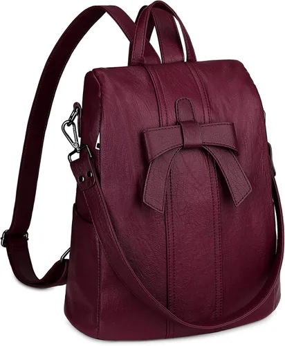 Miniatura 14 de Uromee Mochila de Viaje Monedero para Mujeres Cuero Vegano Damas Moda Borla Bolsa de Hombro Convertible, Grande, Mochilas Daypack