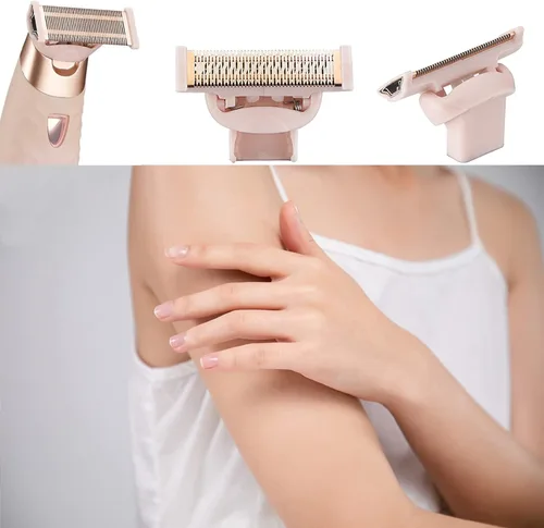 Miniatura 6 de 2 cabezales de repuesto LinMei Nu Shaver compatibles con Finishtouch Flawless Women Nu Razor con bolsa, 2 cepillos de limpieza Hoja de afeitar Nu