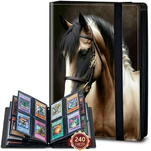 Miniatura 14 de Rossy Carpeta de tarjetas con 4 bolsillos, carpeta de tarjetas intercambiables, álbum de colección de tarjetas, para 160 tarjetas, carpeta