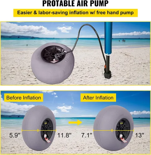 Miniatura 6 de VEVOR Beach Balloon Wheels