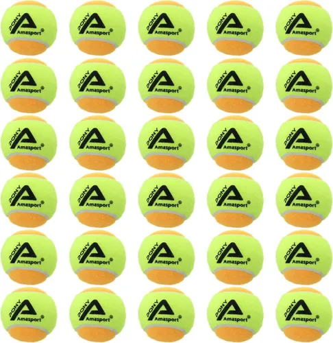 Miniatura 10 de AMA SPORT Pelotas de tenis para niños 25%-50%-75% de baja compresión para niños, pelotas de tenis para principiantes, entrenamiento juvenil, pelota