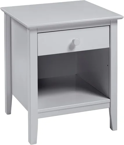 Miniatura 7 de Alaterre Furniture Simplicity - Mesita de noche pequeña con cajón y estante abierto grande, mesa auxiliar de madera maciza de 23.5 pulgadas o mesita