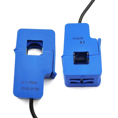 Miniatura 4 de 2 unids SCT013 no invasivo Split AC Core Transformador de corriente Sensor SCT-013-005 (5A 1V 1%)