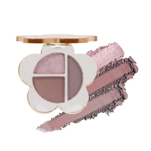 Paleta de sombras de ojos con purpurina rosa, sombra de ojos color crema brillante mate, sombra de ojos marrón ahumado perezosa, altamente