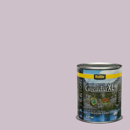 Miniatura 185 de Rodda Paint CASCADIA XL Pintura e imprimación de satén exterior en uno, cuarto de galón, bikini lavanda