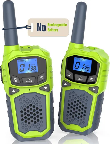 Miniatura 3 de Walkie Talkies para niños, radio de 2 vías de largo alcance 22 canales VOX, regalo de cumpleaños, walkie talkie familiar para camping, senderismo