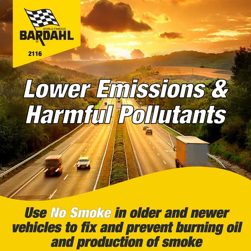 Miniatura 6 de Bardahl 2117 NoSmoke + StopLeak - Aditivo de aceite de motor - Tratamiento para quemar aceite y humo de escape excesivo - Sellador de fugas