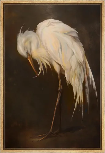Miniatura 48 de wall26 Lienzo enmarcado para pared, acuarela, azul pastel, garza, galápagos, aves, animales, ilustraciones de naturaleza salvaje, arte moderno
