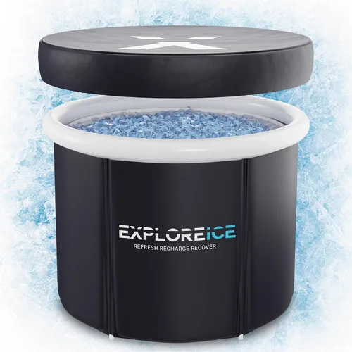 Miniatura 5 de Explore Ice Bath Pro Max - Bañera inflable extra grande para atleta, portátil, para terapia de agua fría, con tapa y bolsa de transporte