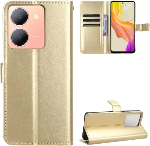 Miniatura 33 de Funda para Honor X50i, funda de cuero con tapa para Honor X50i 5G CRT-AN00 Case Gold Oro