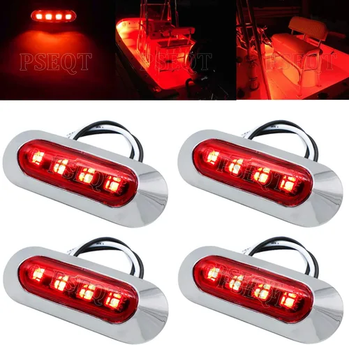 Miniatura 5 de PSEQT Luces LED marinas impermeables de 3.8 pulgadas, luces LED marinas de cortesía, luz de navegación, popa de popa de cabina, iluminación