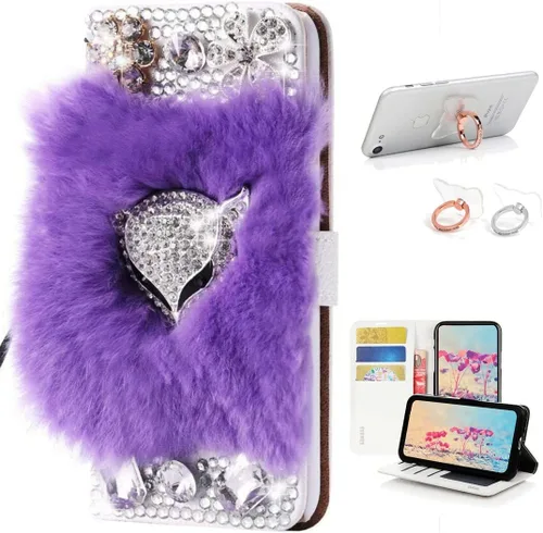 Miniatura 8 de Bling - Funda de piel con soporte para anillos, diseño 3D hecho a mano, 2 unidades, SBLDwRSSeries-22