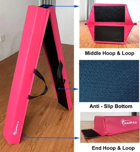 Miniatura 5 de MARFULA Balance Beam - Equipo de gimnasia de suelo plegable para niños, base antideslizante - de 6 a 10 pies para uso en gimnasio en casa