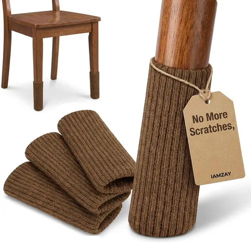 Miniatura 12 de 16 Piezas Protectores de Calcetines para Patas de Silla Premium Color Verde Aguamarina para Suelos de Madera Dura - No se Caen Fácilmente - Muy