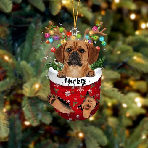 Miniatura 126 de Adorno de Navidad personalizado para perro Airedale Terrier en bolsillo de nieve, adorno para árbol de Navidad, idea de regalo para amantes