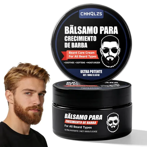 Estimulante Para Barba, Crecimiento De Barba Para Hombre, Crema para el Cuidado de la Barba para Hombres Suero de Crecimiento, Bálsamo Barba Crece,