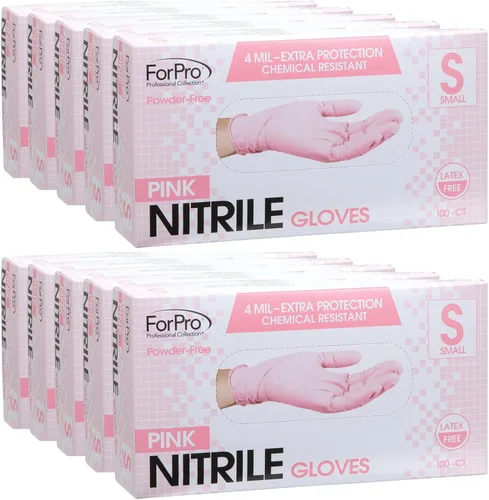 Miniatura 28 de ForPro Disposable Nitrile Gloves, Chemical Resistant, Powder-Free, Latex-Free, Non-Sterile, Food Safe, 4 Mil Negro