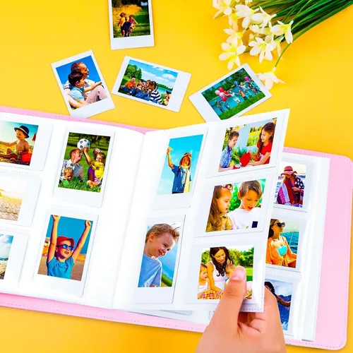 Miniatura 7 de Ruibytree Álbum de fotos de 360 bolsillos para cámara instantánea Fujifilm Instax Mini LiPlay 12 11 9 8 40 41 99 Evo 7S, cubierta de piel sintética