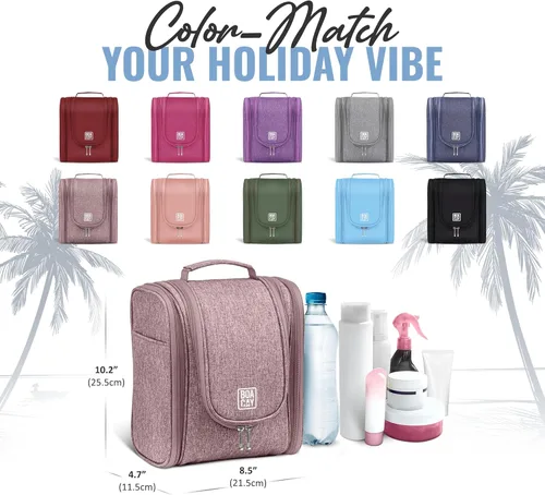 Miniatura 3 de Bolsa premium de artículos de aseo personal para viaje, para hombres y mujeres, bolsa de higiene, kit organizador de baño, con soporte de banda