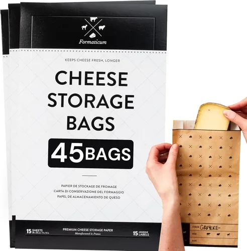 Formaticum - Bolsas de almacenamiento para queso, mantener la charcutería fresca, bolsas de papel de cera