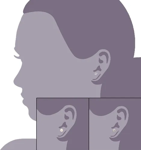 Miniatura 57 de JewelrieShop - Juego de aretes de tuerca de acero inoxidable con circonitas cúbicas y perlas de imitación, 3 pares de 0.236 in