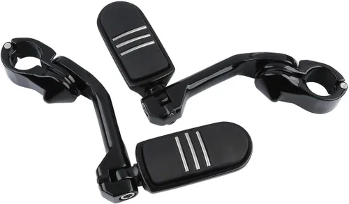 Miniatura 8 de XFMT Tabla de piso para pasajero + protectores de motor de carretera de 1-1/4" (32mm) con reposapiés para carretera para modelos de Harley Estribos
