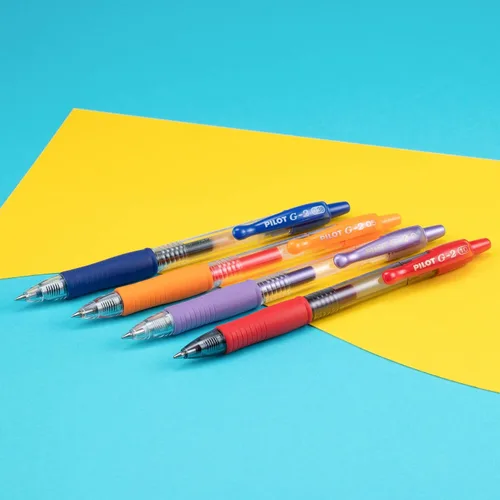 Miniatura 8 de Pilot, bolígrafos de gel retráctil G2 Premium, punta extra fina de 0.5 mm, paquete de 5, azul