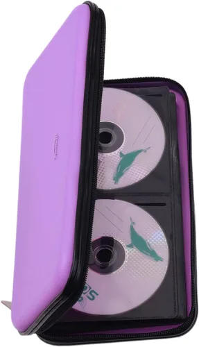 Miniatura 13 de Funda para CD, billetera resistente de capacidad para 72 personas, soporte para DVD para automóvil, carcasa rígida resistente, soporte para disco