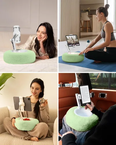 Miniatura 2 de Viozon Almohada con soporte para tablet, compatible con teléfono/tableta de 4.7"-13", iPad, iPhone, Samsung, Google, Kindle, soporte de teléfono