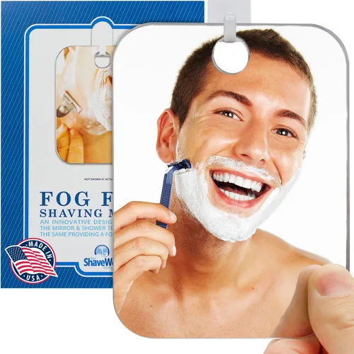Miniatura 2 de Espejo para afeitarse. No se empaña. De "The Shave Well Company". No se empaña debido a su diseño. No se caerá al piso.