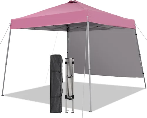Miniatura 12 de Carpa con Toldo, Toldo Emergente de 10 x 10 Pies, Carpa Instantánea para Exteriores con Patas Inclinadas y Bolsa de Transporte, Refugio de Cenador