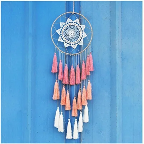 Miniatura 11 de Atrapasueños de Macramé para Colgar en la Pared - Atrapasueños Grandes Decoración de Pared Boho Chic, Ornamento de Borlas Hechas a Mano Decoración